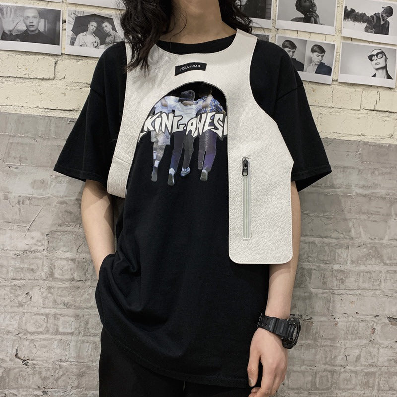Trendy Rap Waistcoat Vest Cool Tooling Bags