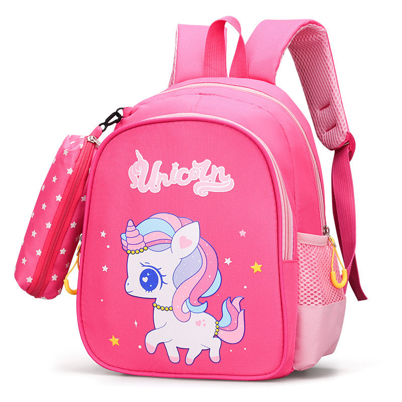 Children's Medium Back Class Boys Cartoon Cute Kindergarten School Bags