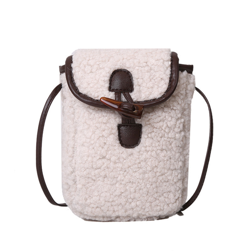 Women's Wool Simple Solid Color Mobile Western Phone Bags