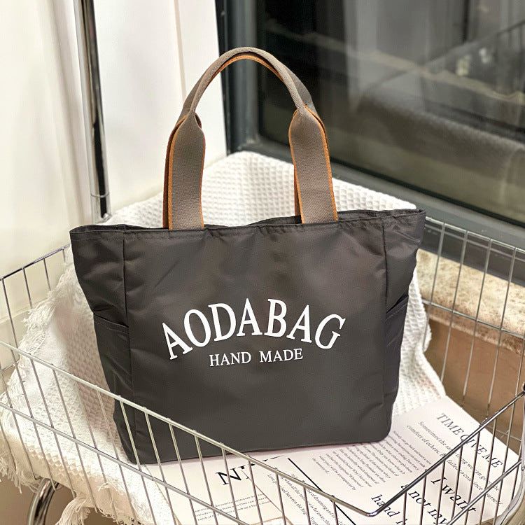 Style Dopamine Contrast Color Letter Large Capacity Tote Bags