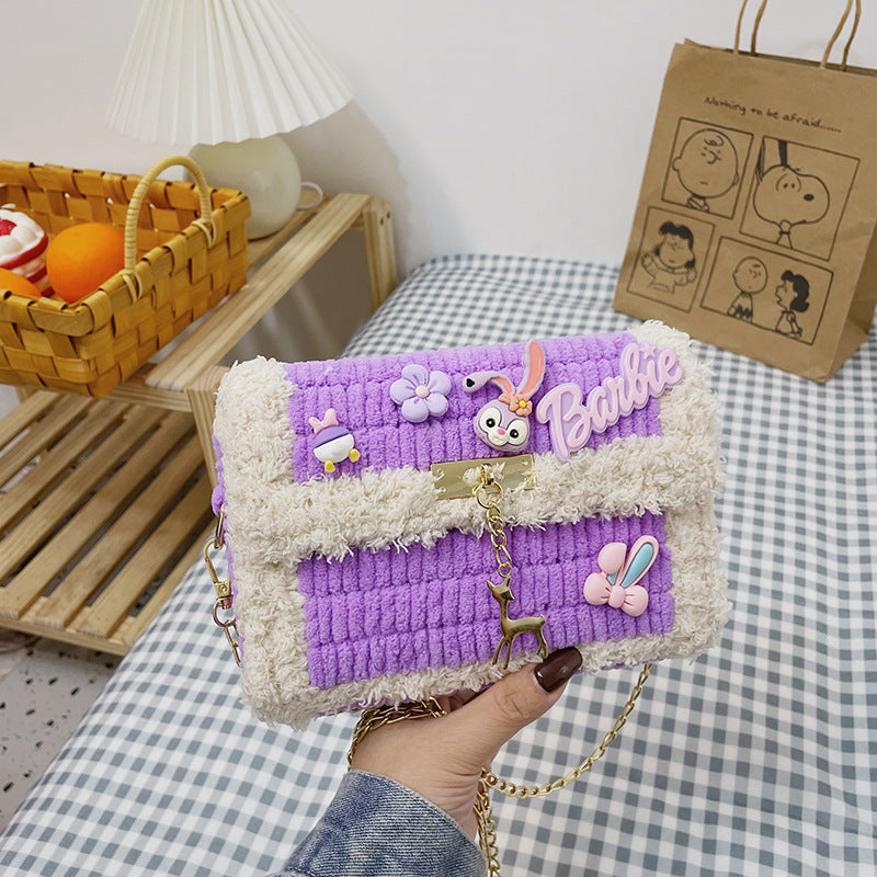Hand-woven Cartoon Homemade Material For Free Crossbody Bags
