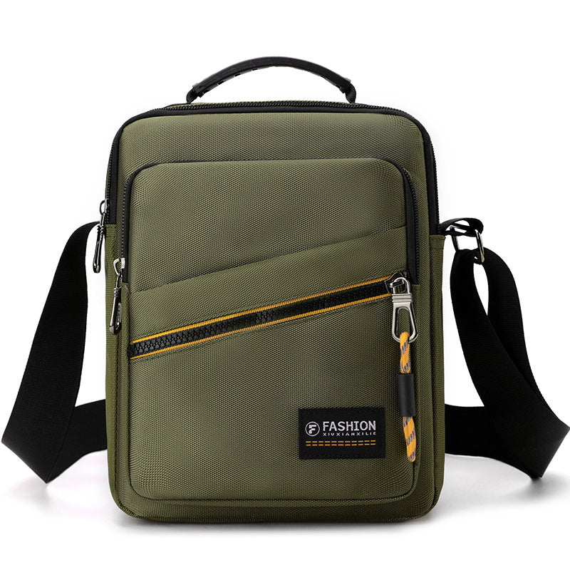 Men's Household Waterproof Trend Contrast Color Korean Handbags