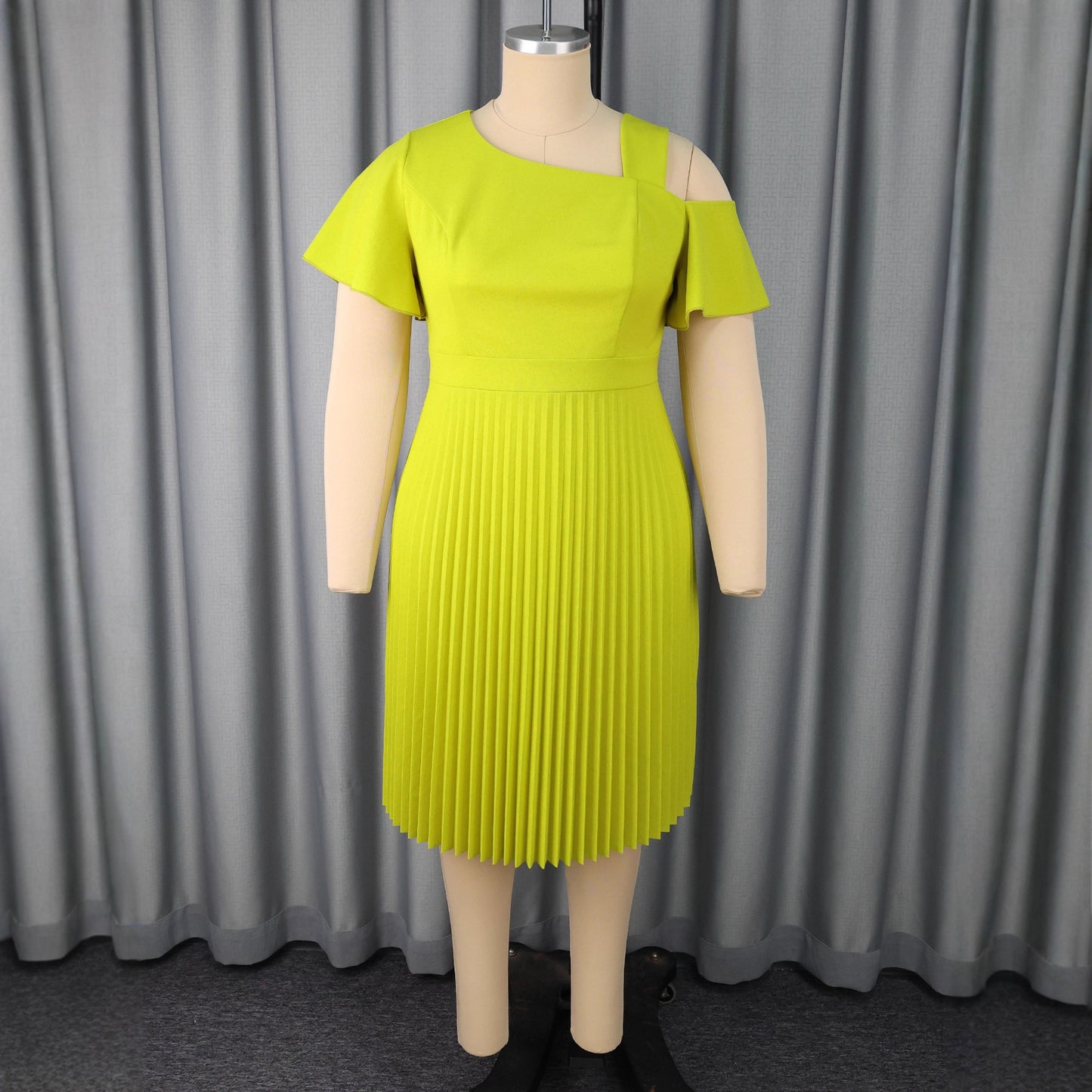 Ruffle Sleeve Waist Trimming Fashion Vitality Dresses