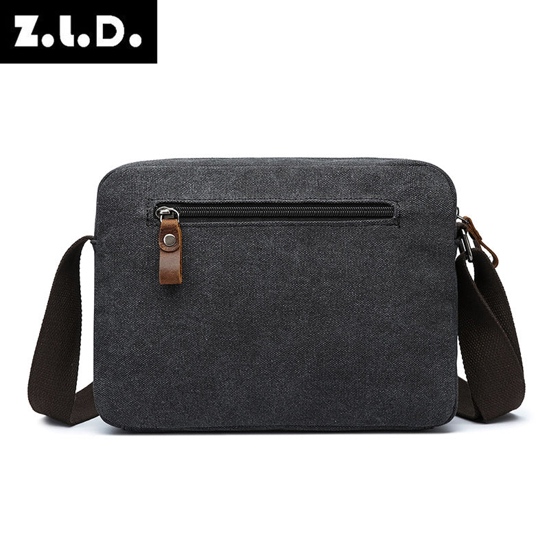 Men's Cross Mirror Canvas Korean Trendy Men's Messenger Bags