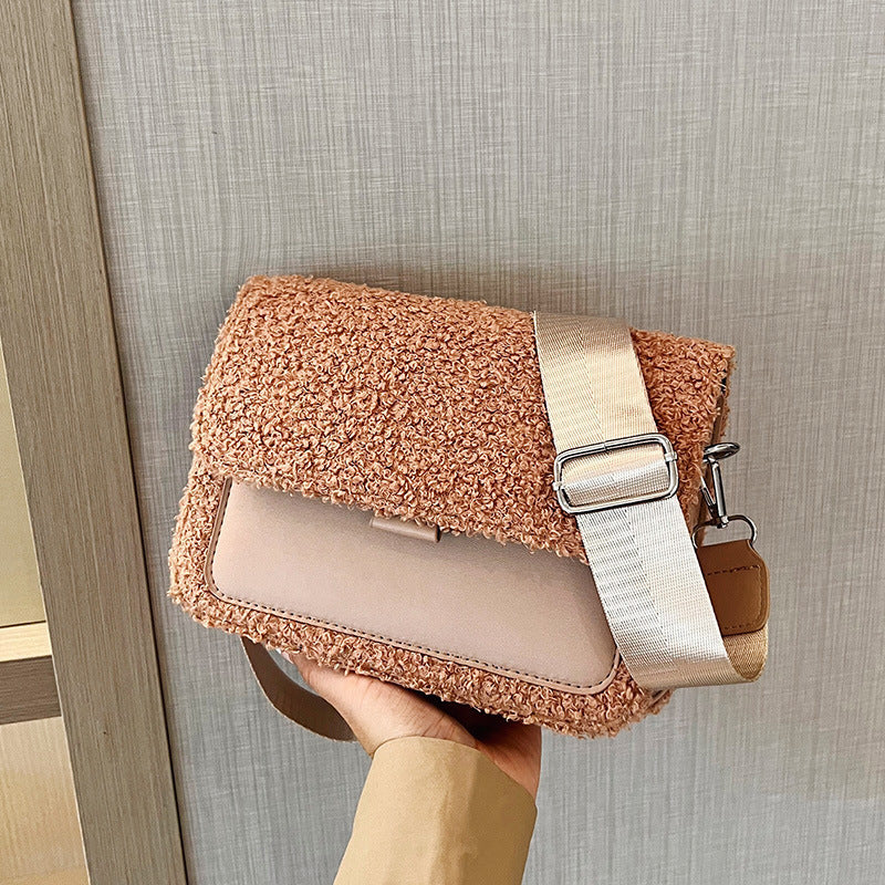 Women's Design Plush Korean Lamb Wool Underarm Shoulder Bags