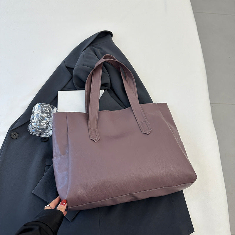 Women's Korean Simple Large Capacity Totes Thickened Shoulder Bags