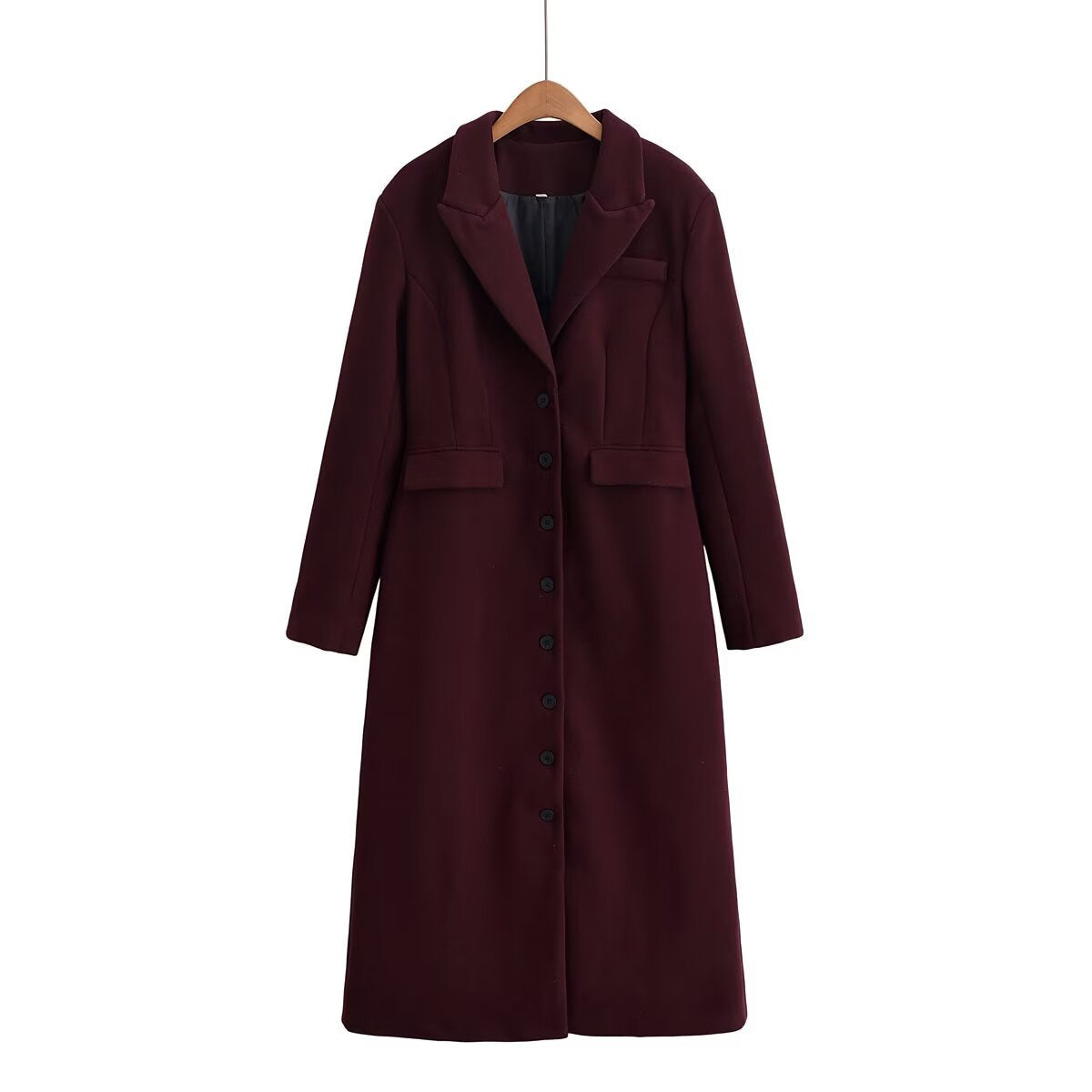 Women's Autumn Two-color Woolen Collar Long For Coats