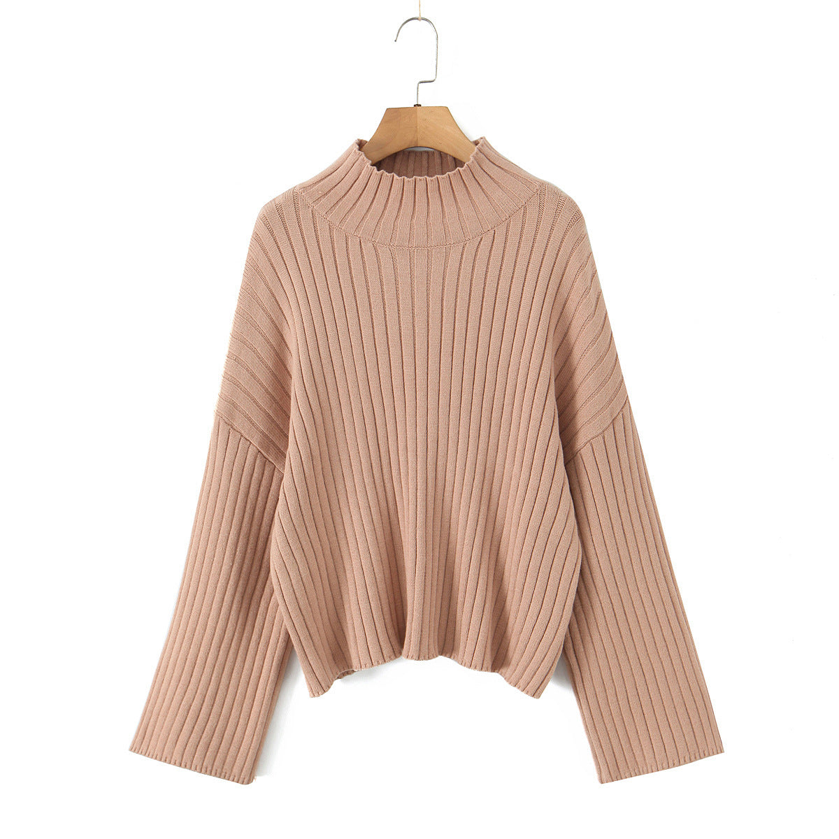 Women's Half Turtleneck Loose Lazy Style Pullover Sweaters