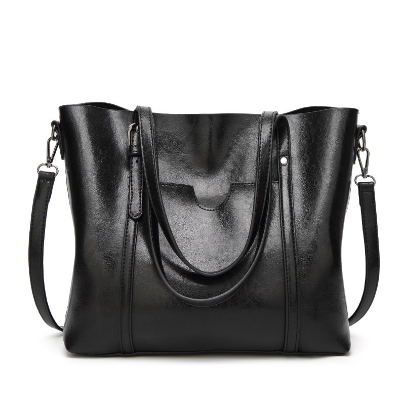Women's Slouchy Fashion Soft Leather Big Shoulder Bags