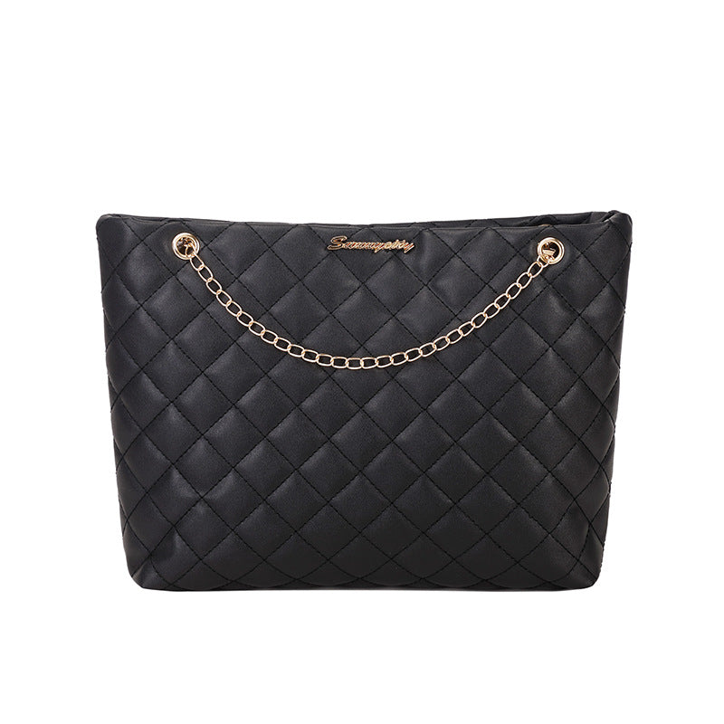 Women's Niche Diamond Quilted Big Chain High-grade Shoulder Bags