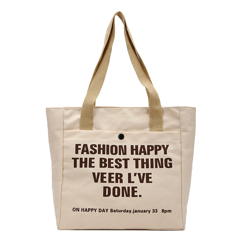 Women's Large Capacity Canvas Literary Style Fashionable Crossbody Bags
