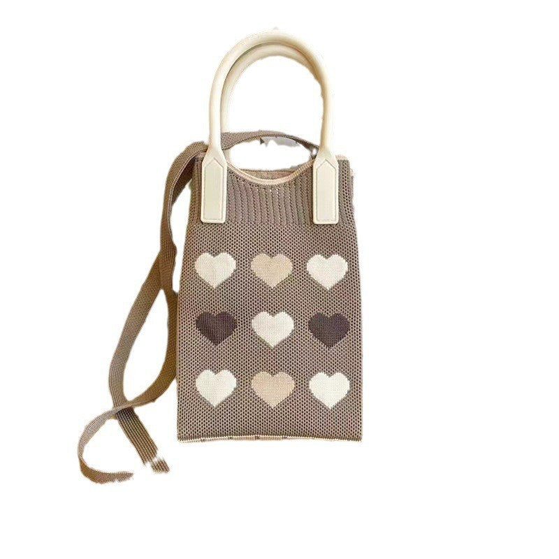 Women's Cat Mini Cute Lightweight Four Knitted Shoulder Bags