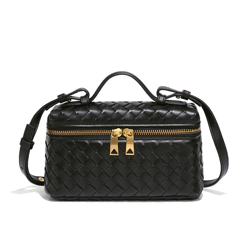 Slouchy Hand-woven Fashion Box Portable Lunch Crossbody Bags