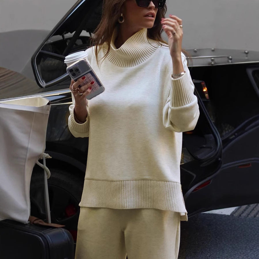 Women's Set Casual Loose Pockets Trousers Two-piece Suits