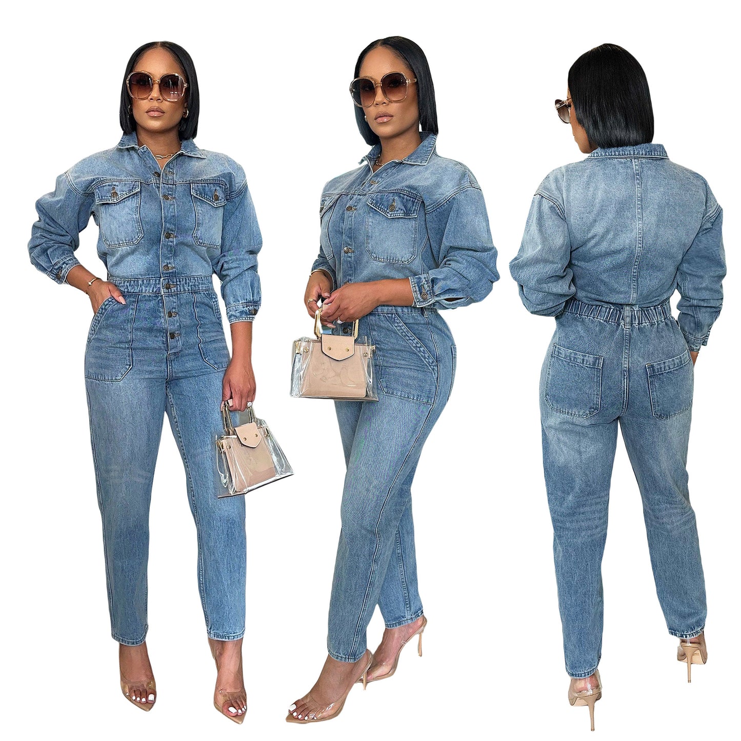 Women's Unique Charming Sexy Fashion Denim Jumpsuits