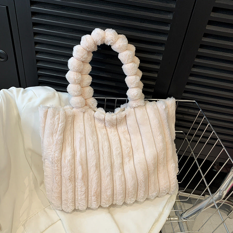 Large Capacity Totes Korean Style Solid Shoulder Bags