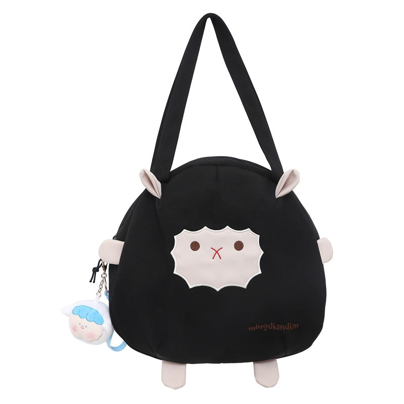 Cute Lamb Large Capacity Totes Soft Adorable Men's Messenger Bags