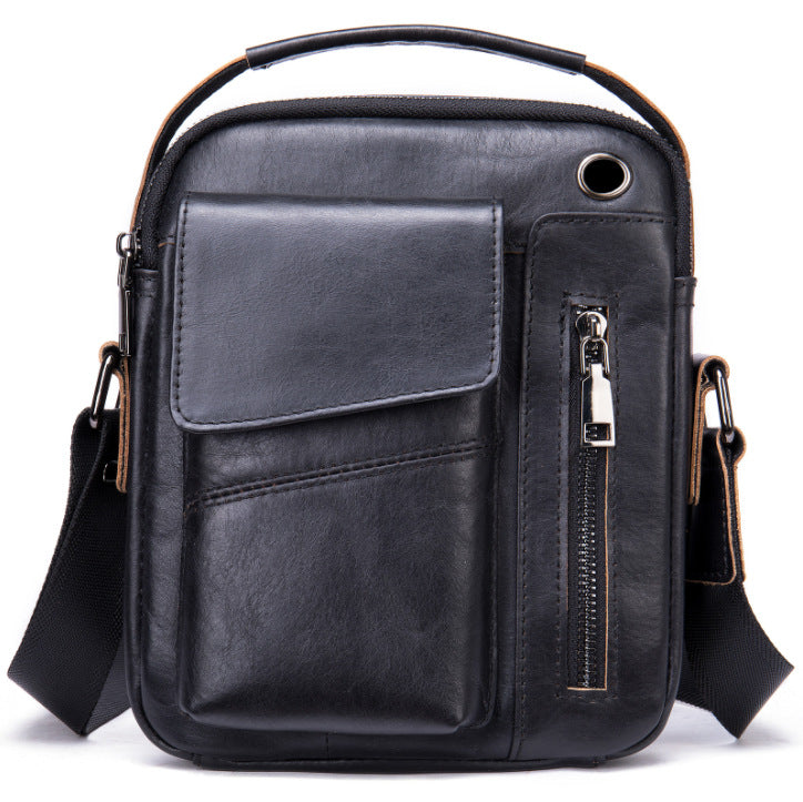 Men's Versatile Glamorous Leather First Layer Men's Messenger Bags