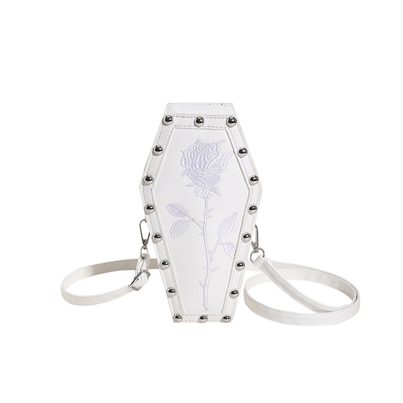 Retro Goth Personality Trend Coffin Female Crossbody Bags