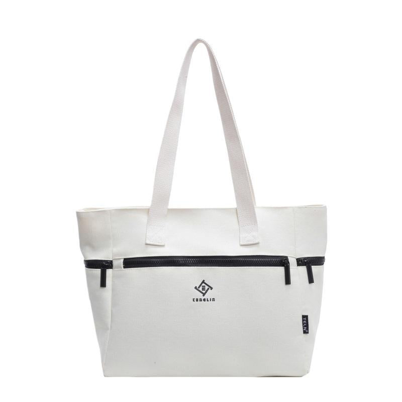 Women's Canvas Preppy Style Large Capacity College Shoulder Bags