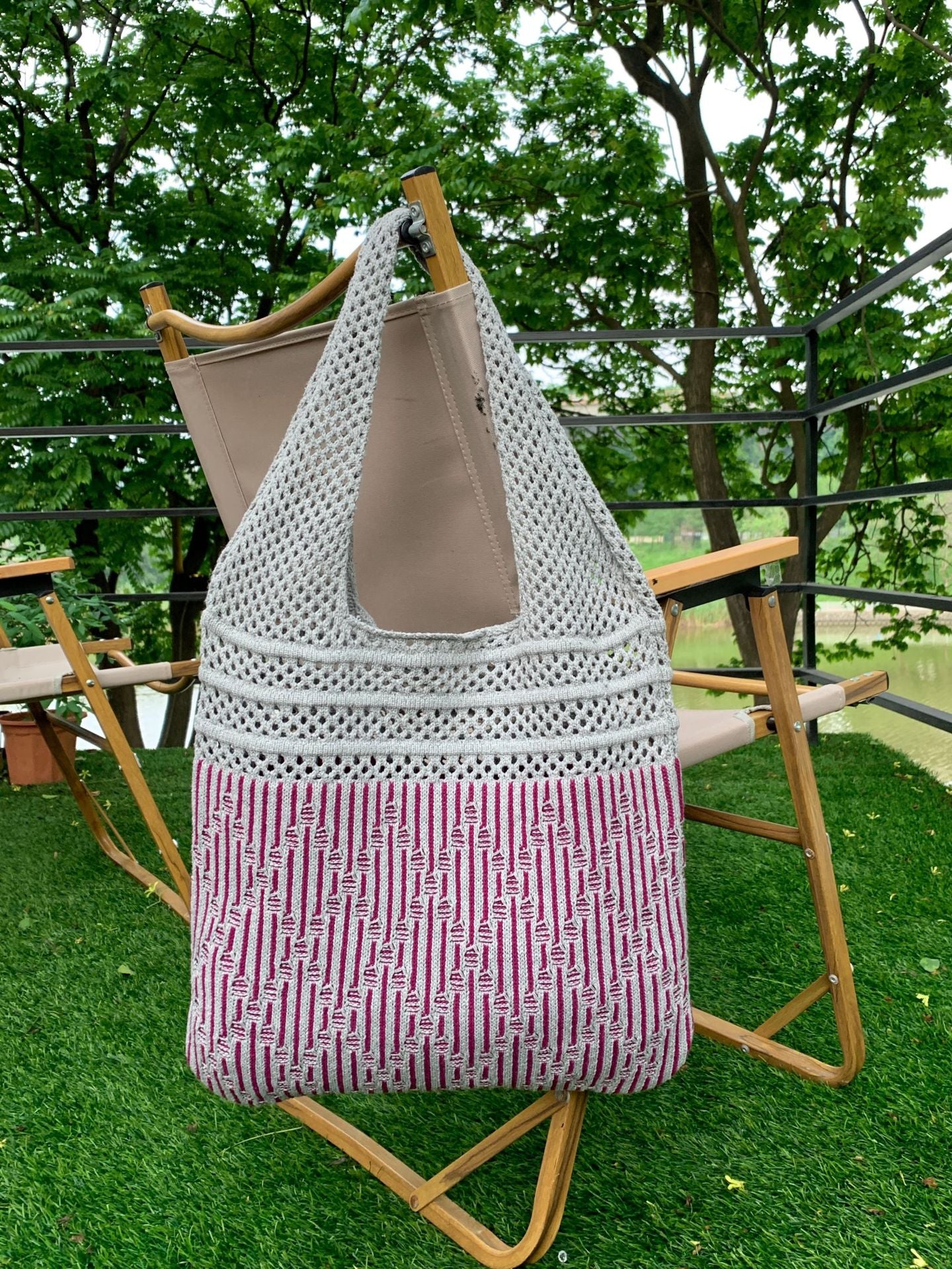 Women's Knitted Stylish Woven Niche Retro Woolen Shoulder Bags