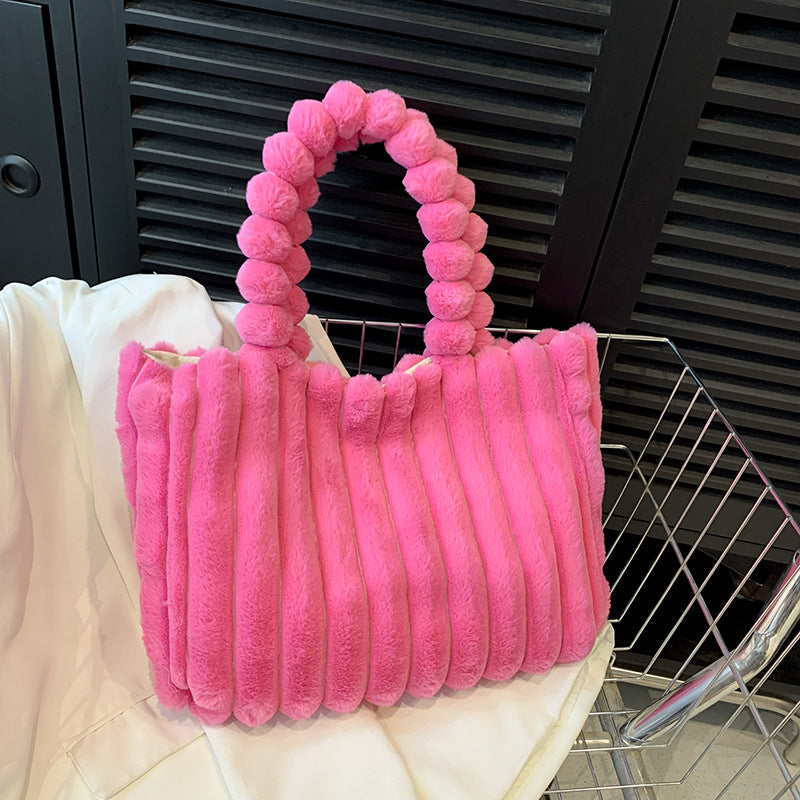 Large Capacity Totes Korean Style Solid Shoulder Bags