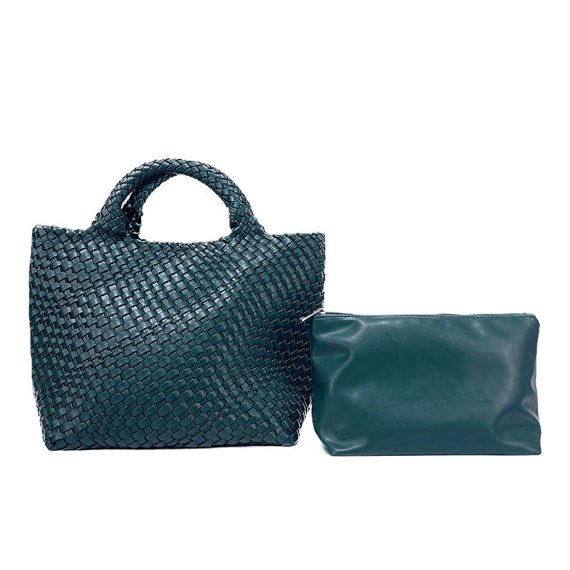 Women's Woven Vegetable Basket Portable Soft Handbags