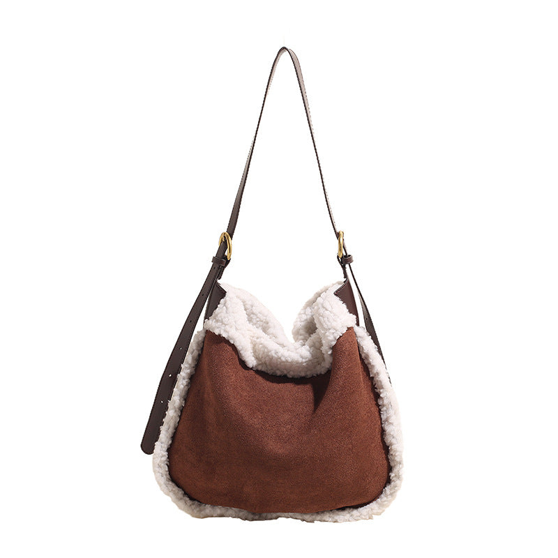 Women's Style Plush Large Capacity Underarm Fashion Shoulder Bags