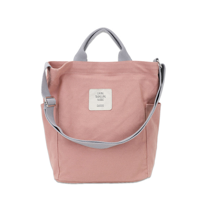 Women's Canvas Simple Literary Trends Fashion Large Crossbody Bags