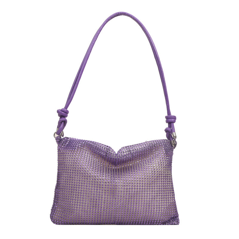Women's Fashion High Texture Net Drill Niche Simple Shoulder Bags