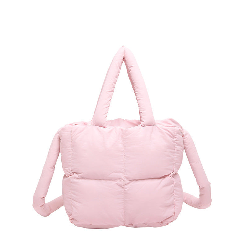 Women's Fashion Down Soft Cotton Filled Pillow Shoulder Bags