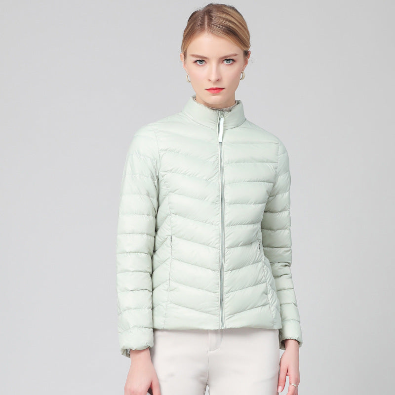 Women's Down Lightweight Slim Fit White Duck Jackets