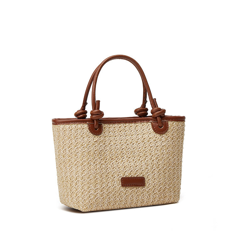 Women's Vacation Beach Style Straw Portable Western Handbags