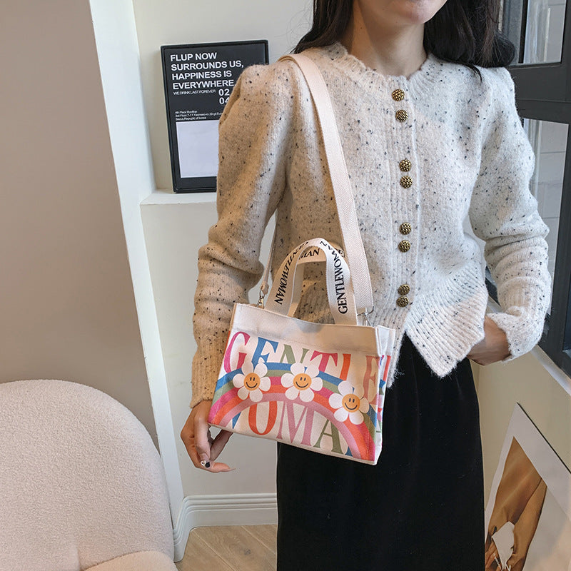 Classy Glamorous Letter Commuter Fashion Canvas Shoulder Bags