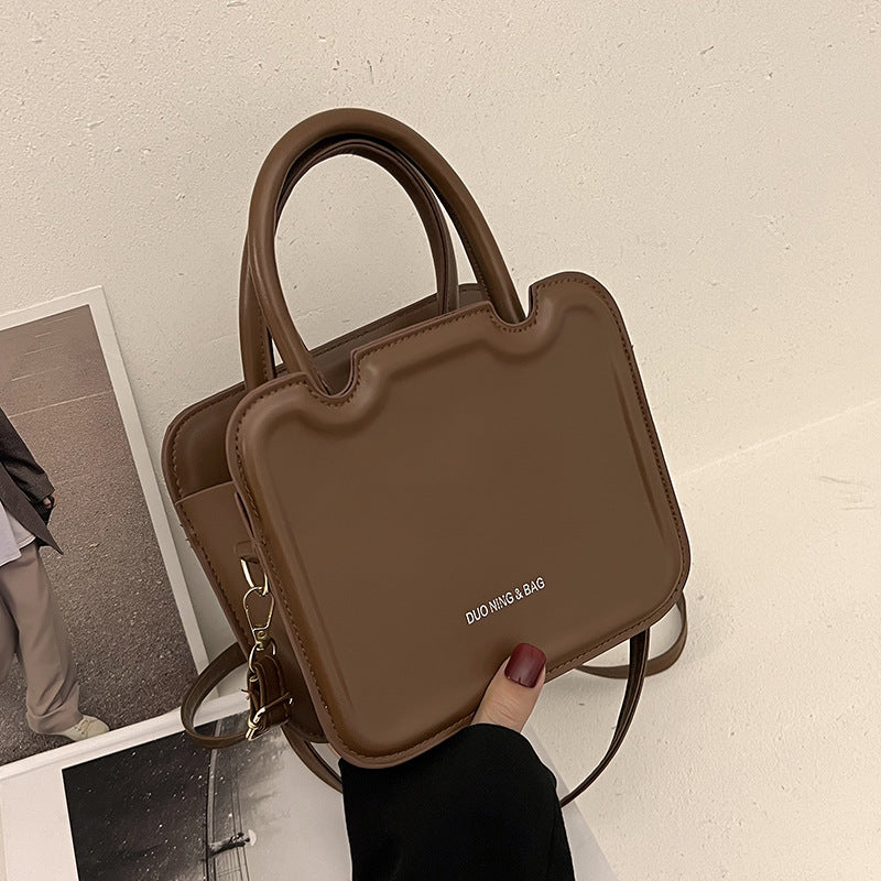Retro Biscuit Fashionable Fashion Gilding Letters Handbags