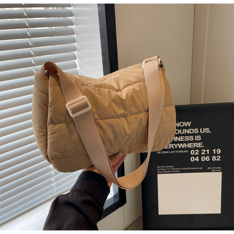 Commuter Cotton Clothing Trendy Fashion Solid Crossbody Bags
