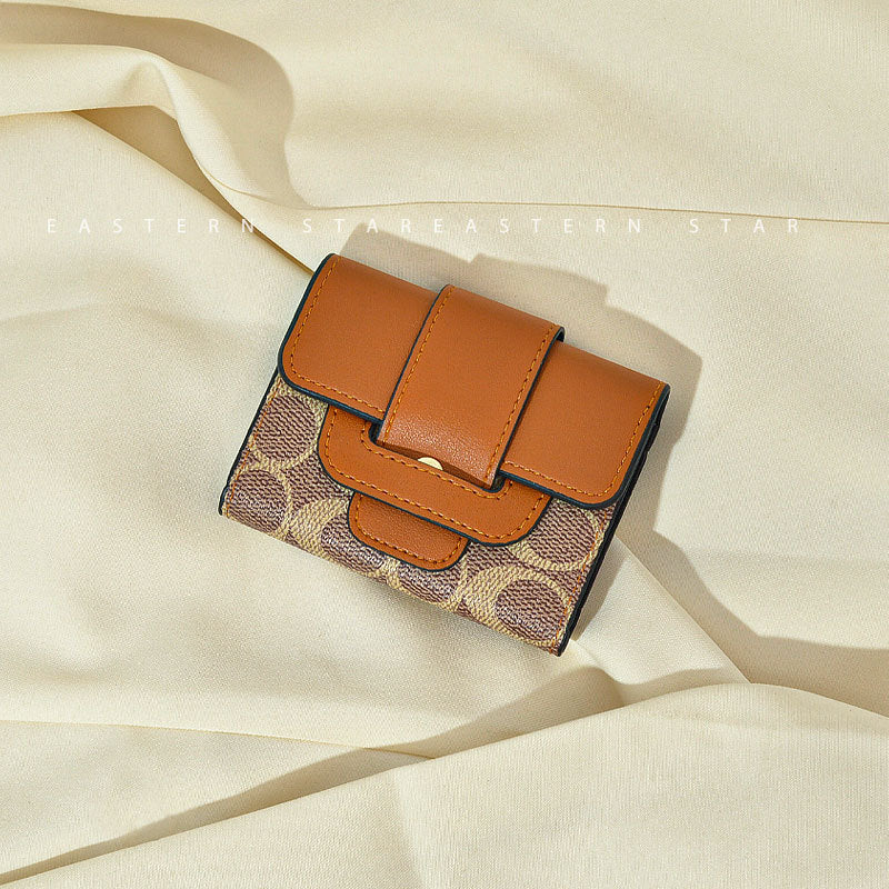 Women's Trendy Fashion Korean Zipper Expanding Card Holder