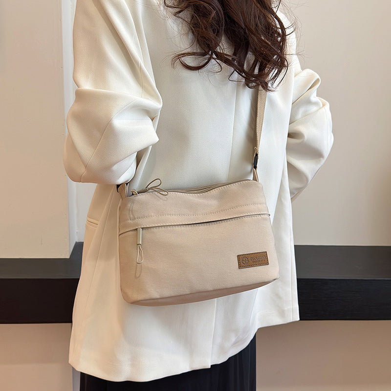 Waterproof Hard-wearing Nylon Simple Fashion Niche Shoulder Bags