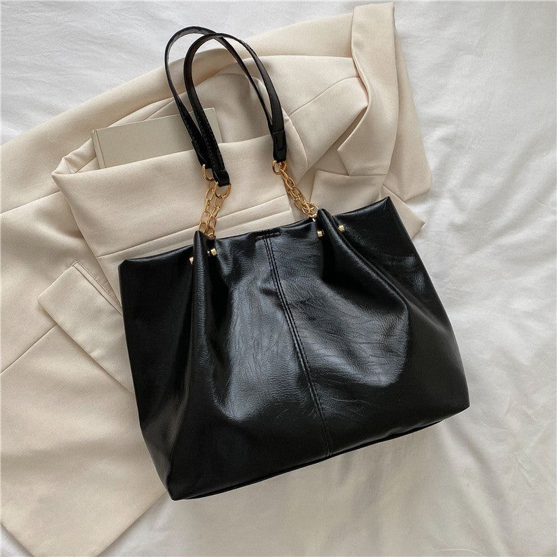 Women's Soft Surface Textured Fashion Leisure Chain Shoulder Bags
