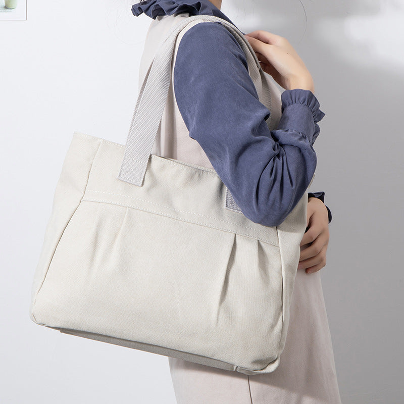 Women's Large Capacity Canvas Simple Retro Shoulder Bags