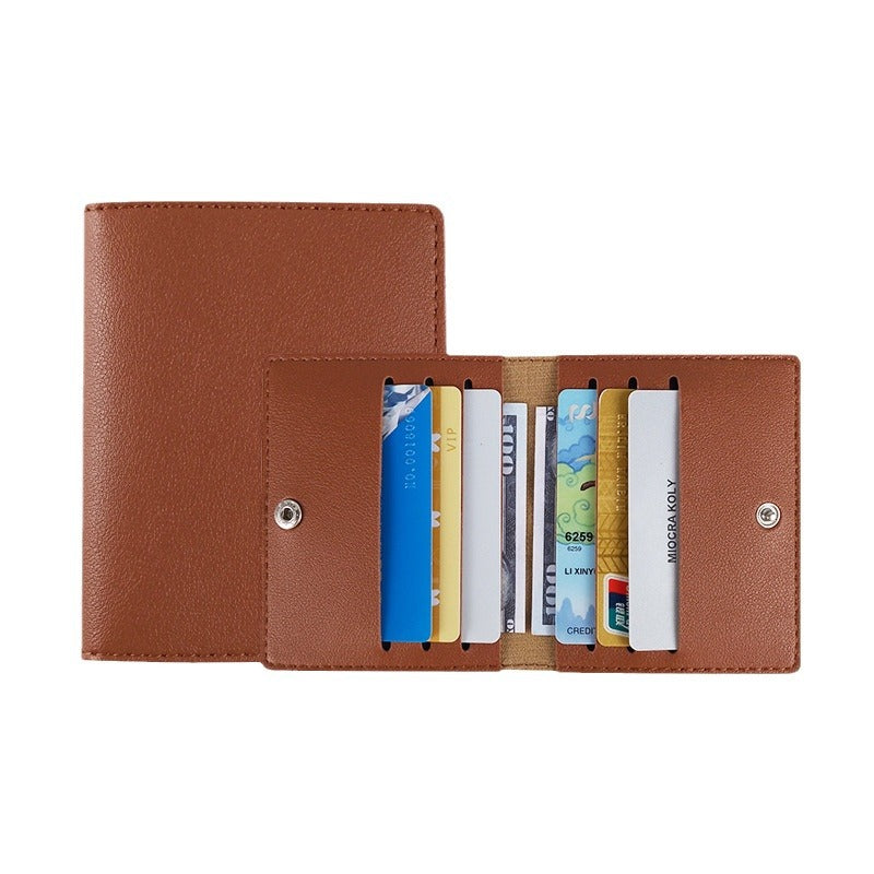 Men's Compact Bank License Simple Multiple Slots Card Holder