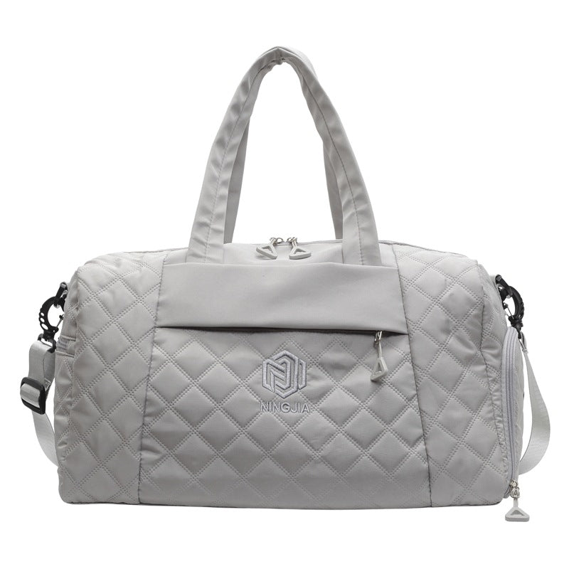 Women's & Men's & Rhombus Lightweight Korean Style Large Travel Bags