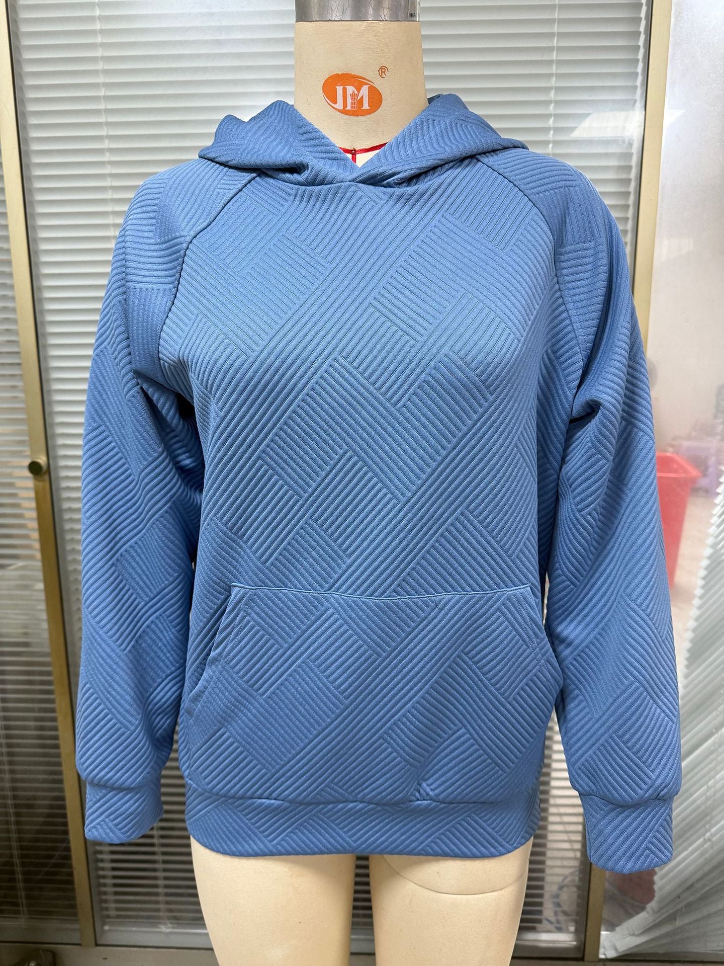 Women's Solid Color Hooded Loose Pockets Long Women's Sweater, Sweater