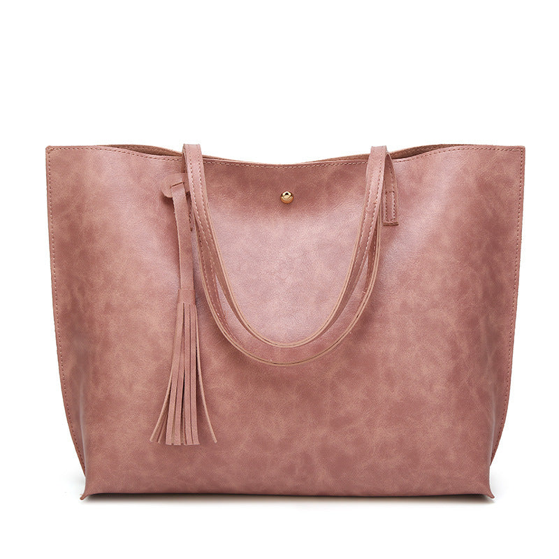 Women's Leather Patent Surface Portable Large Summer Capacity Tote Bags
