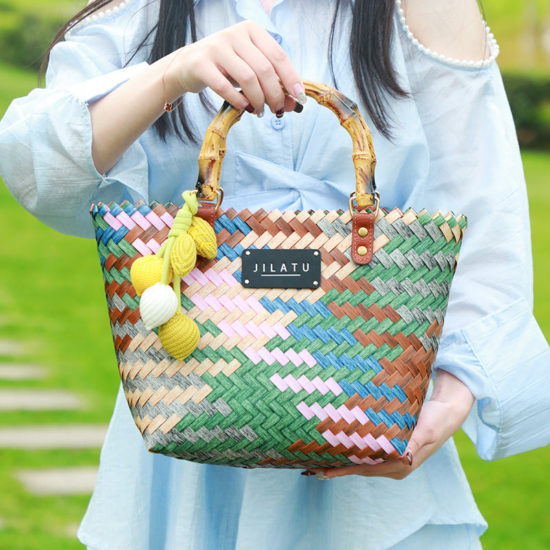 Women's Vegetable Basket Hand-woven Summer Large Capacity Handbags