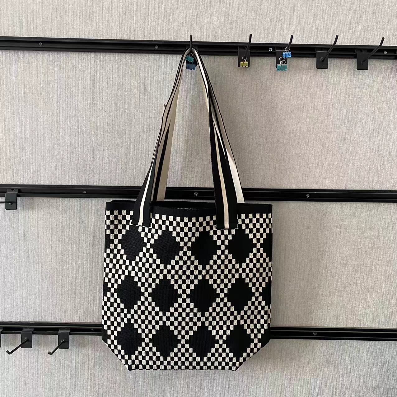 Women's Design Knitted Large Capacity For Street Tote Bags