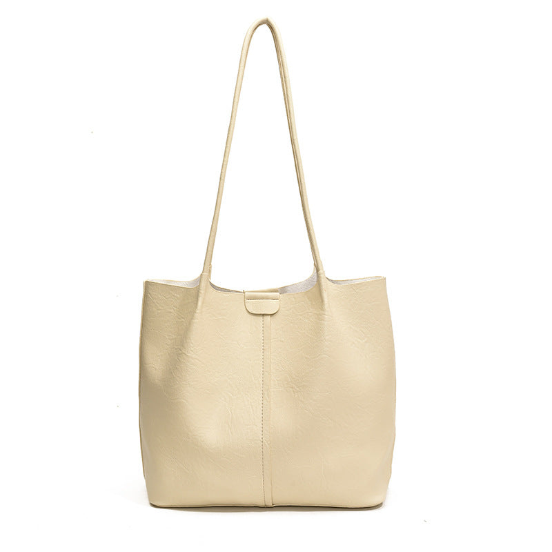 Women's Versatile Large Capacity Korean Style Retro Temperament Shoulder Bags