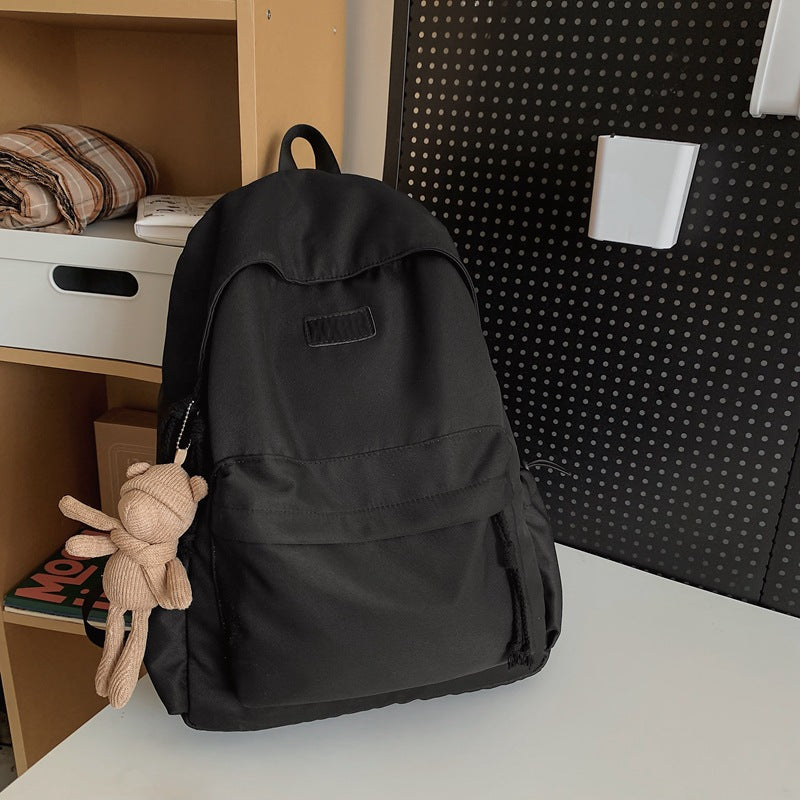 College Artistic Style Large Capacity White Backpacks