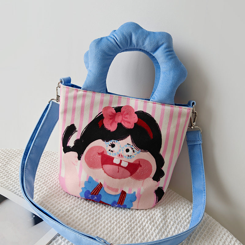 Women's Summer Cartoon Funny Striped Plaid Bags