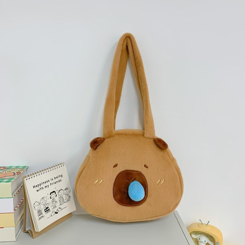Cute Female Capybara Plush Toy Doll Backpacks